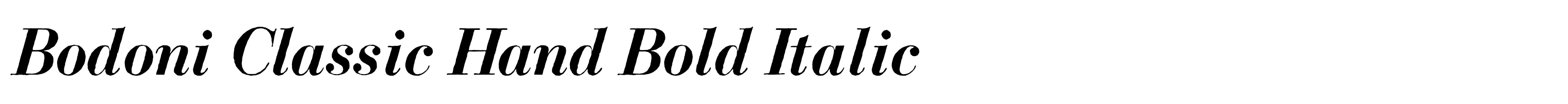 Bodoni Classic Hand Bold Italic
